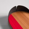Vassoio da portata tavola cucina in legno design moderno Nelumbo M 