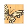 Quadro in legno intarsiato 75x75cm design moderno Butterfly