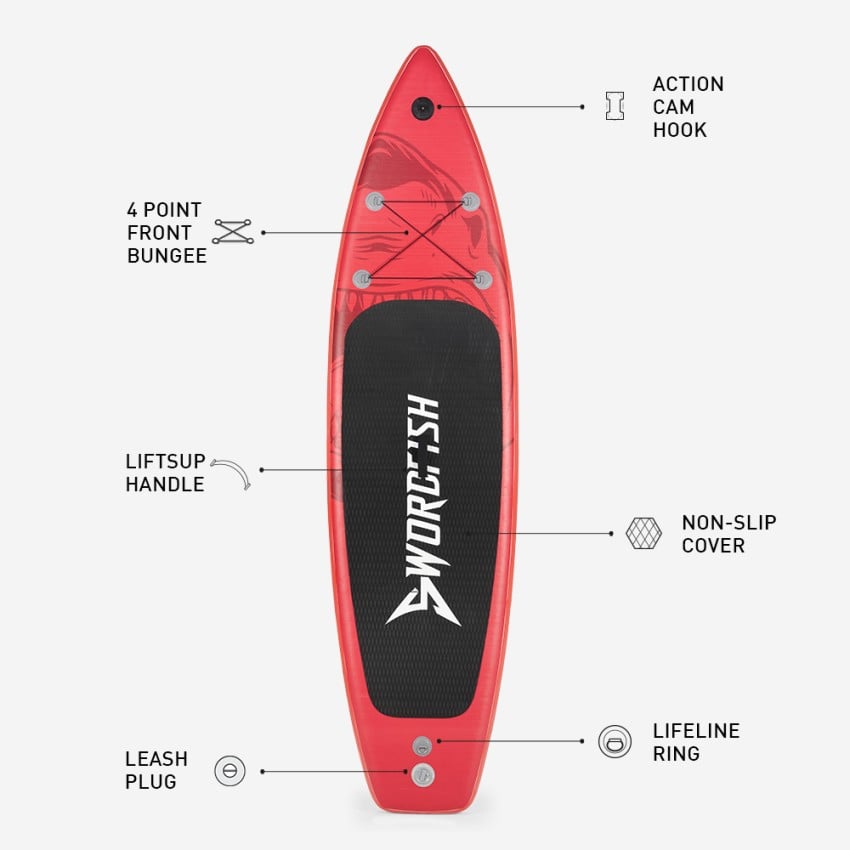 Tavola gonfiabile SUP Stand Up Paddle per bambini 260cm Red Shark Junior