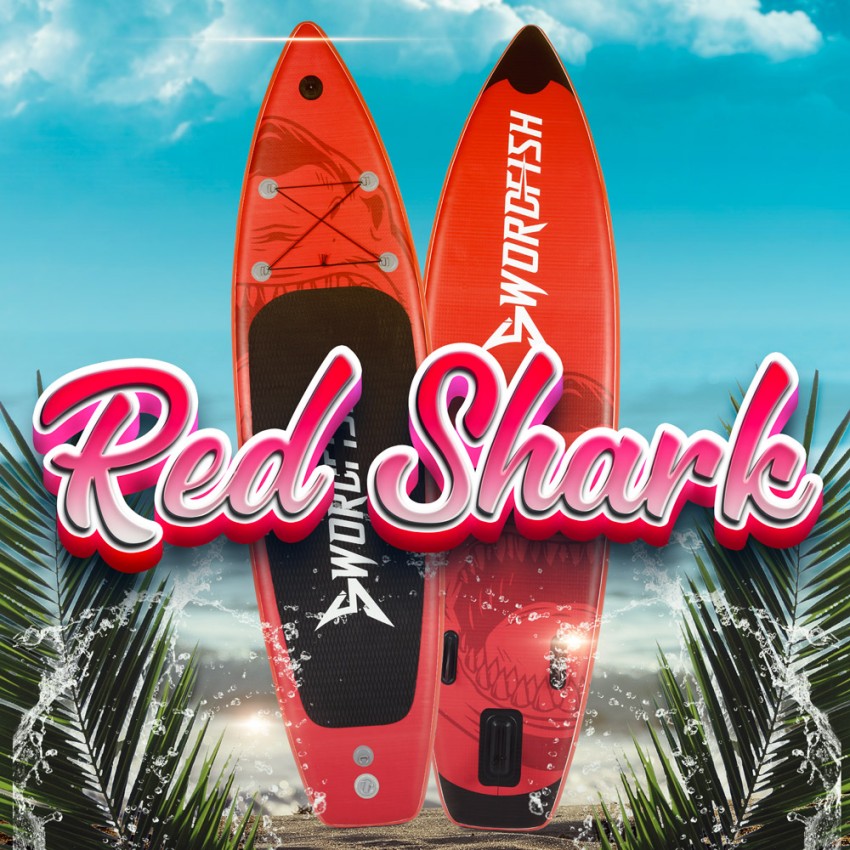 Stand Up Paddle Für Erwachsene Aufblasbares SUP Board 320cm Red Shark Pro