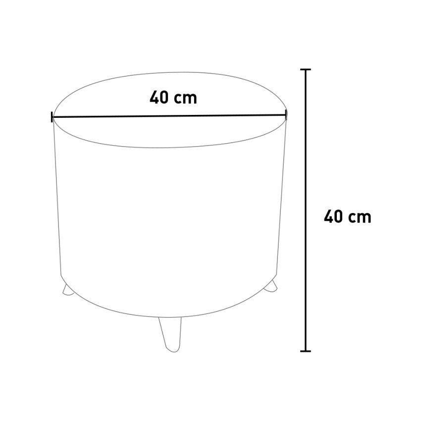 Pouf poggiapiedi moderno cilindro similpelle Ø 40cm soggiorno sala d'attesa