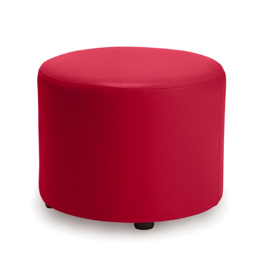 Pouf poggiapiedi moderno cilindro similpelle Ø 40cm soggiorno sala d'attesa