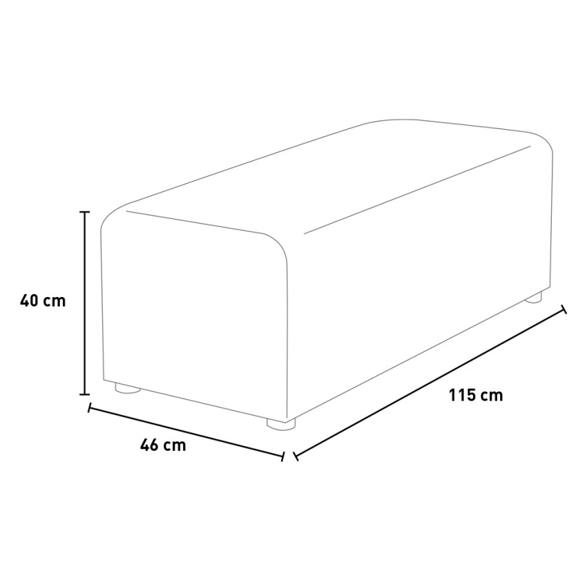 Pouf Nero Contenitore Grande Pouff Puf Ecopelle Rettangolare Poggiapiedi  Divano