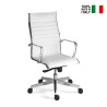 Sedia ufficio ergonomica design direzionale similpelle bianco Stylo HWE Vendita
