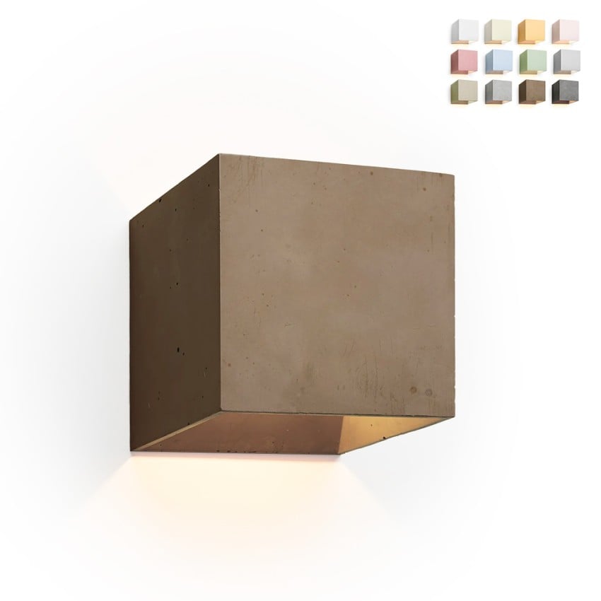 Lampada parete applique cubo da muro plafoniera design moderno Cromia Promozione