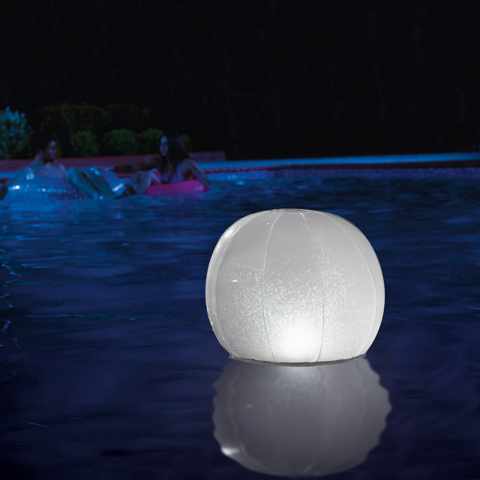 Luce led galleggiante Intex 28693 palla sfera luminosa per piscina