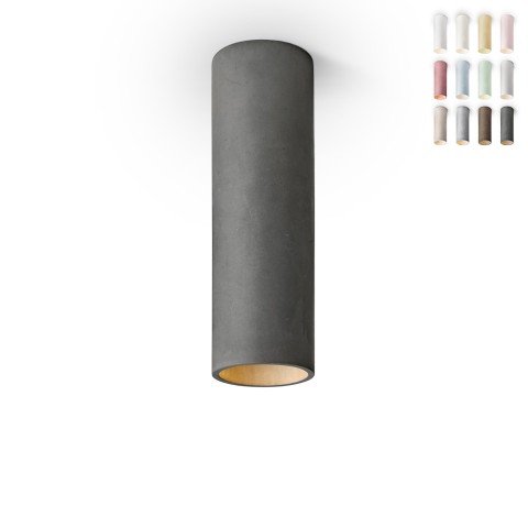 Lampada da soffitto cilindro design moderno spot sospeso 20cm Cromia Promozione