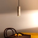 Lampada design a sospensione cucina ristorante cilindro 20cm Cromia