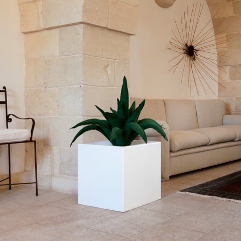 Vaso quadrato giardino per piante stile moderno polietilene Ellenico Promozione