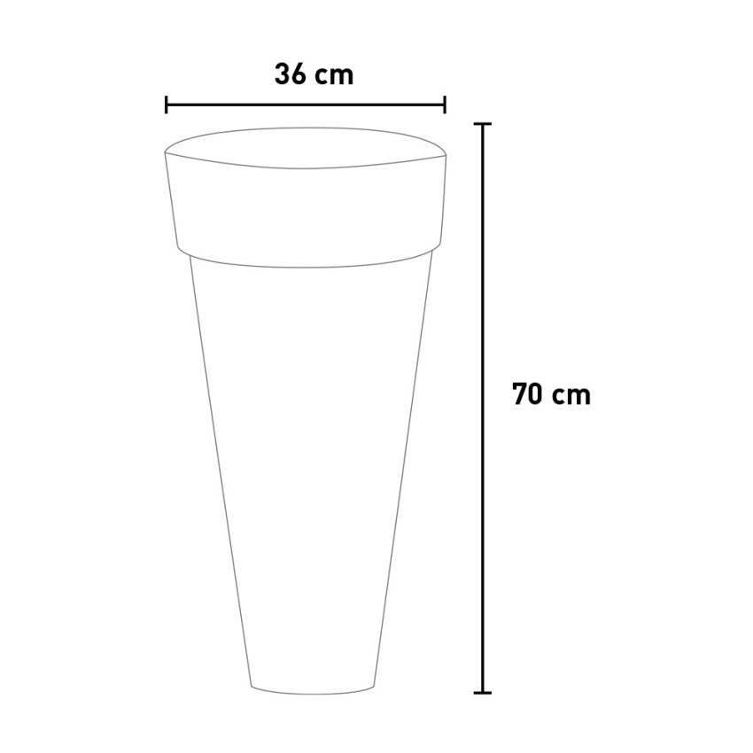 Portavaso a colonna con base quadrata alto 70 cm bianco