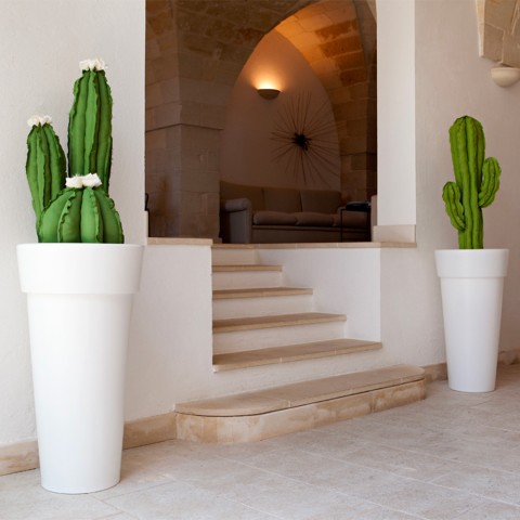 Portavasi per piante colonna fioriera design moderno 105cm Messapico Promozione