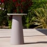 Tavolino alto esterno polietilene design moderno rotondo Mikò 2.0