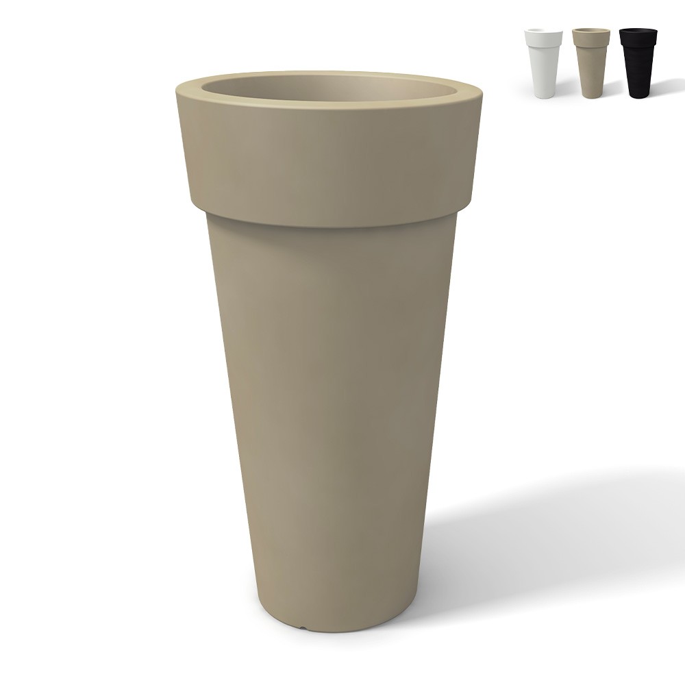 Portavasi colonna stile moderno alto 90cm fioriera piante Messapico