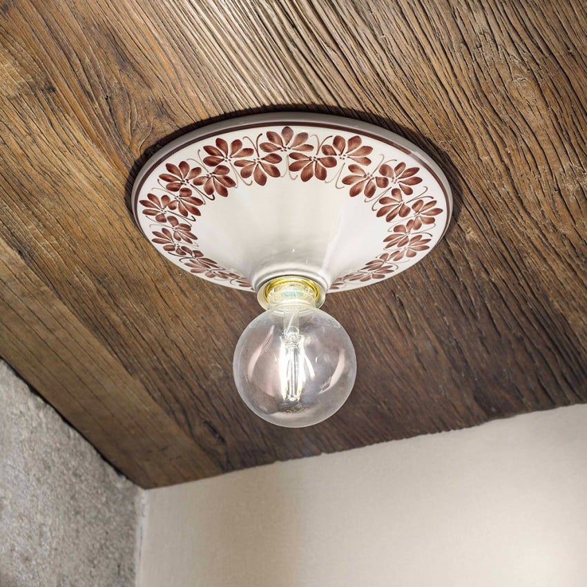 Lampada da soffitto design classico plafoniera dipinta a mano Trieste PL