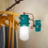 Applique design industriale vintage lampada da parete ferro e ceramica Urban AP1