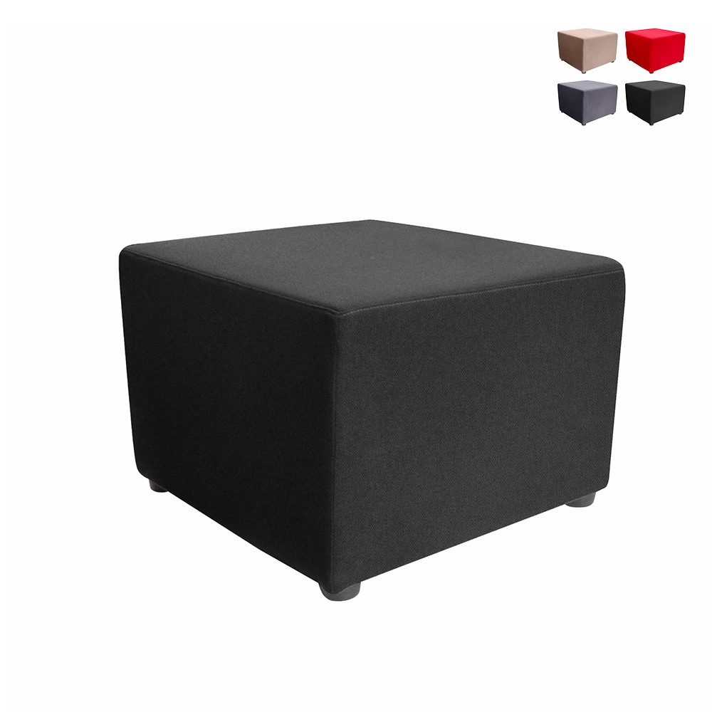 Pouf rettangolare sala attesa design modulare tessuto imbottito Traveller