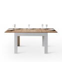 Tavolo cucina moderno allungabile 90x120-180cm legno bianco Bibi Mix BQ Offerta