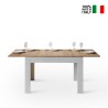 Tavolo cucina moderno allungabile 90x120-180cm legno bianco Bibi Mix BQ Vendita