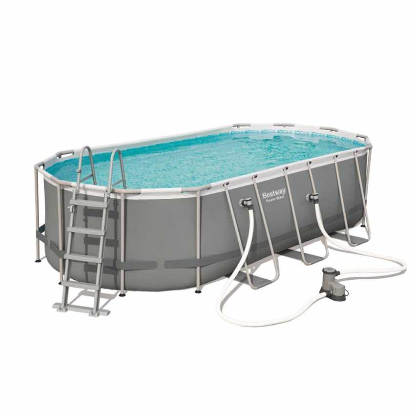 Piscine Hors Sol Ovale Bestway 56710 Power Steel 549x274x122 Cm