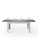 Tavolo da pranzo allungabile 90x160-220cm grigio bianco Bibi Mix BA Offerta