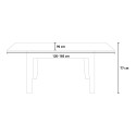Tavolo cucina bianco legno noce allungabile 90x120-180cm Cico Mix BN Sconti