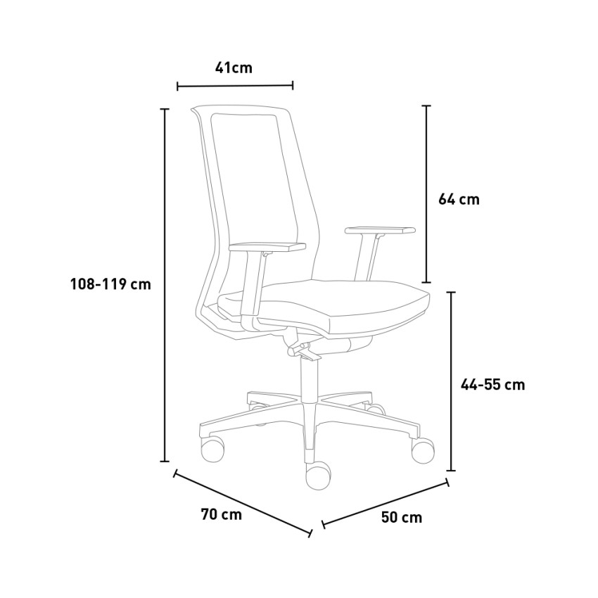 Blow G sedia ufficio design ergonomica grigio rete traspirante