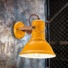 Lampada da parete applique ferro e ceramica design vintage Industrial AP