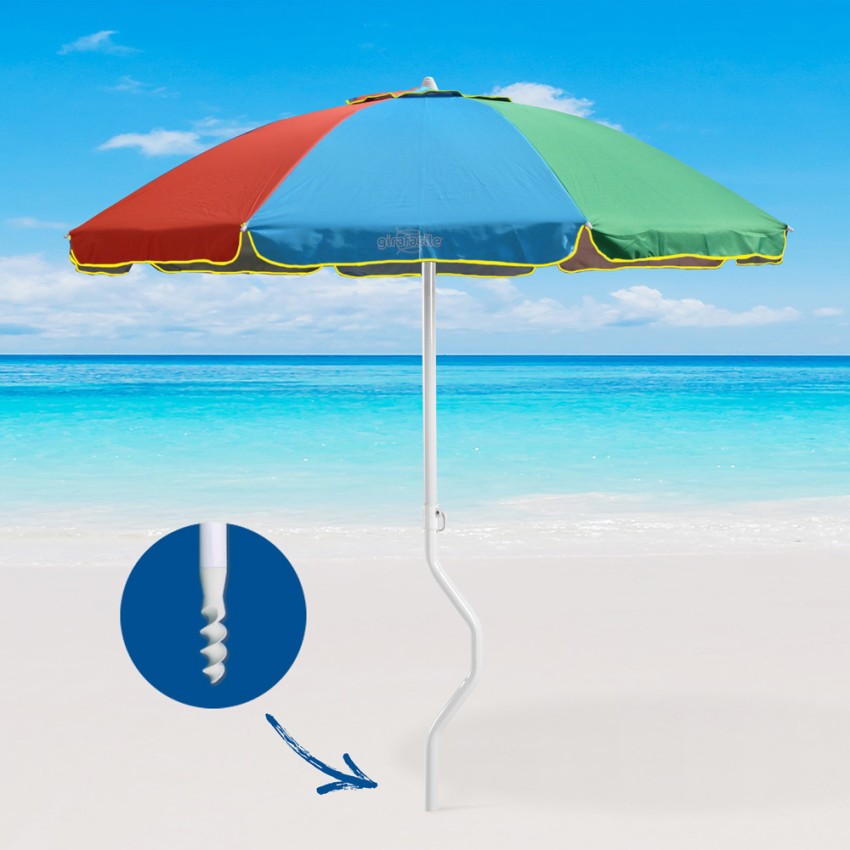 Parasol de plage GiraFacile 220 cm Protection UV Plage Pêche Apollo