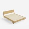 Letto matrimoniale 160x200cm design moderno con doghe e cuscini Rust King 