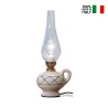 Lampada da tavolo lume vetro e ceramica design classico vintage Pompei TA Vendita