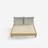 Letto matrimoniale 160x200cm design moderno con doghe e cuscini Rust King 