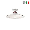 Lampada da soffitto in ceramica plafoniera design classico vintage Asti PL