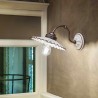 Applique design classico lampada da parete ceramica e metallo L’Aquila AP2