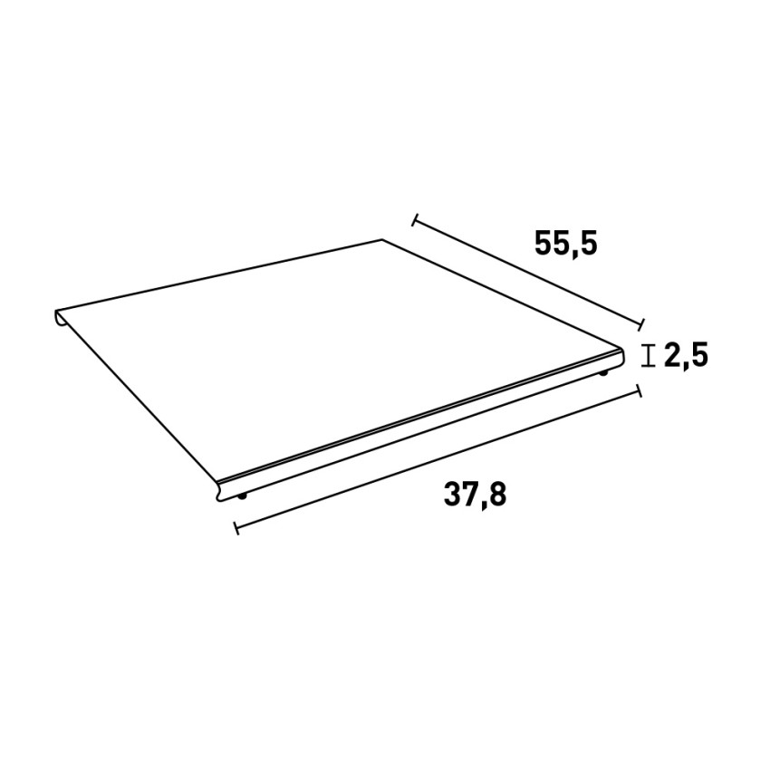 Plan spianatoia tagliere in acciaio inox per cucina ristorante 40x55cm