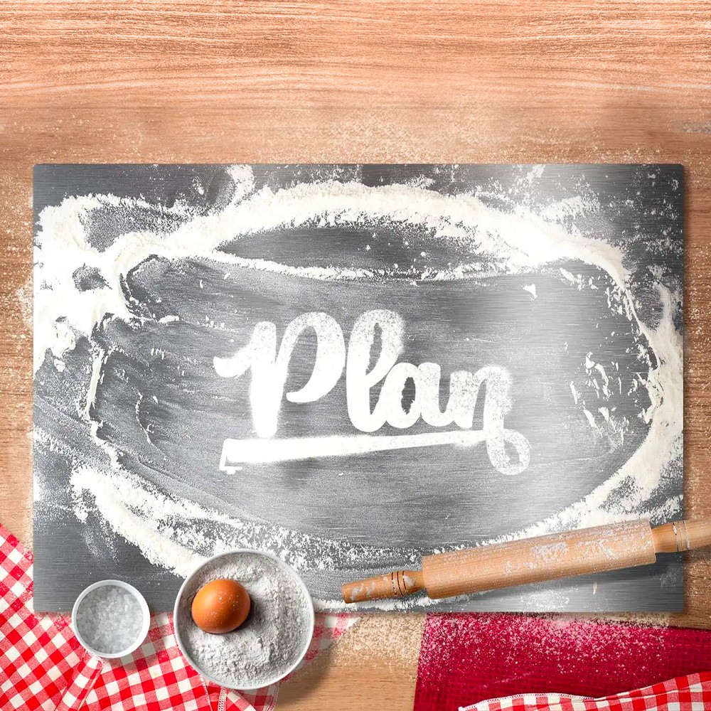 Spianatoia tagliere 100x55cm acciaio inox cucina ristorante Plan Pro