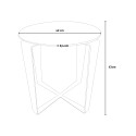 Tavolino da caffè Ø 40cm salotto soggiorno design moderno Spider 