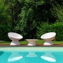 Tavolino basso da caffè rotondo design moderno terrazza giardino Fade T1-C