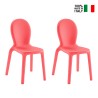 2 x Sedie in polietilene sala da pranzo bar ristorante design moderno Chloé Vendita