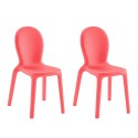 2 x Sedie in polietilene sala da pranzo bar ristorante design moderno Chloé Promozione