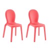 2 x Sedie in polietilene sala da pranzo bar ristorante design moderno Chloé Promozione