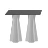 Tavolino alto rettangolare 100cm per sgabelli design moderno Frozen T2-H