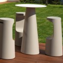 Tavolino alto rotondo per sgabelli diametro 60cm design moderno Fura T1-H 