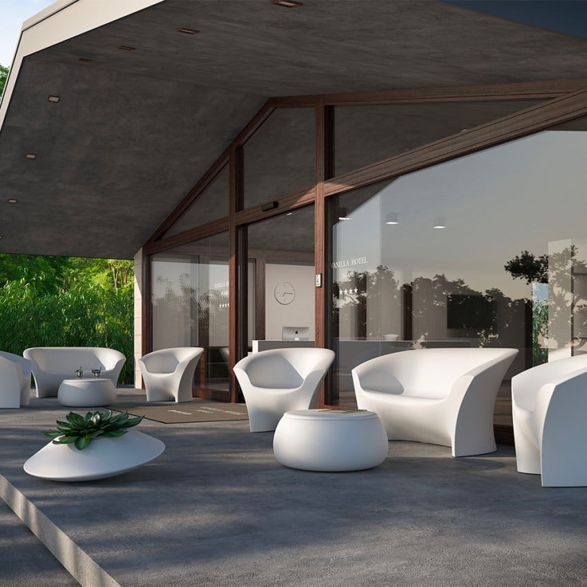 Settembre divano esterno bar ristorante design moderno in polietilene