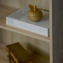 Libreria bassa ufficio 3 vani 2 mensole regolabili legno Kbook 3SS Stock