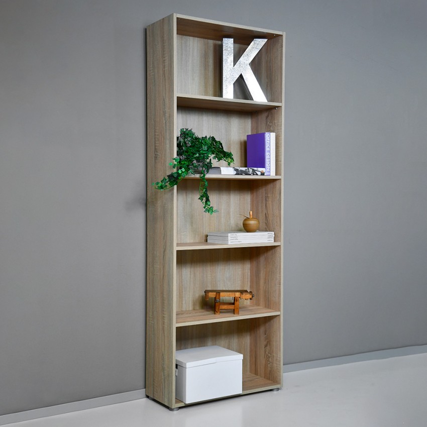Kbook 5SS libreria legno 5 vani mensole regolabili ufficio salotto