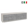Cassettiera mobile porta TV credenza 4 cassetti design moderno Mila Scelta