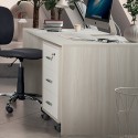 Mobile scrivania 3 cassetti chiave ruote design ufficio moderno Cour