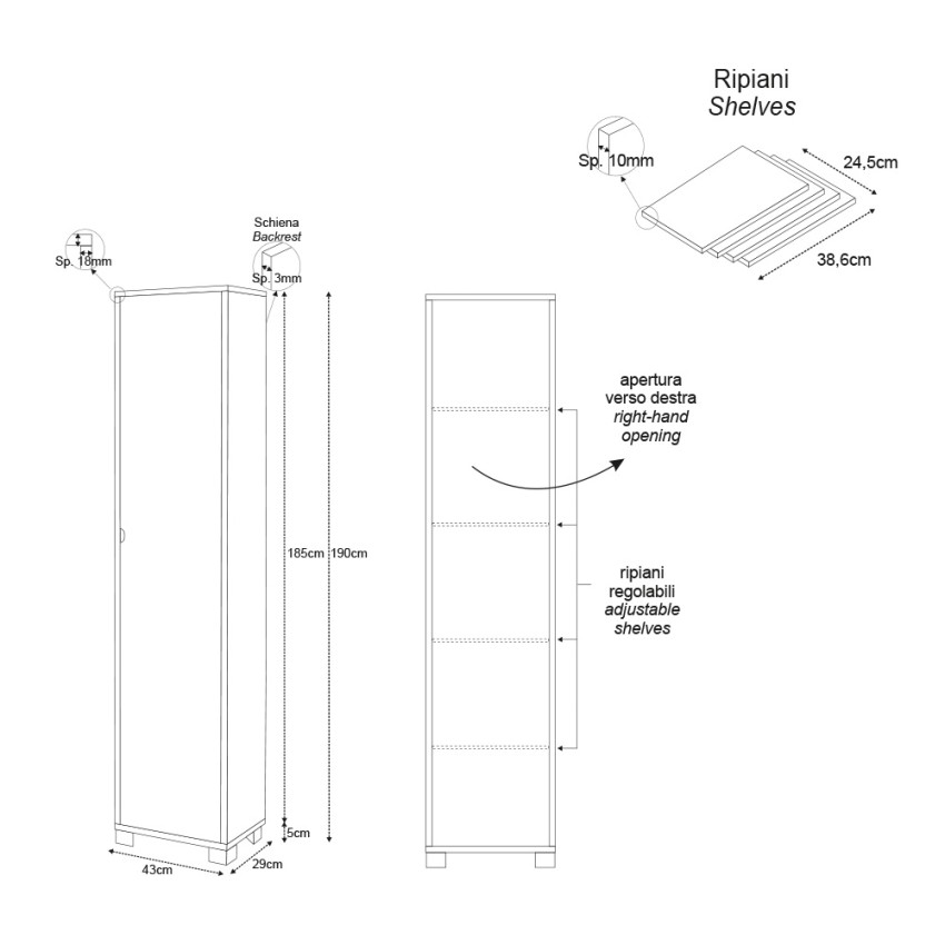 Mobile Colonna Atena A Specchio A744bfspfu Sarmog