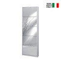 Scarpiera 5 ante con specchio design moderno 12 paia di scarpe Darcy Caratteristiche