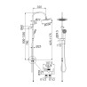 Colonna bagno doccia acciaio soffione Ø 25cm doccetta 3 funzioni Cigno